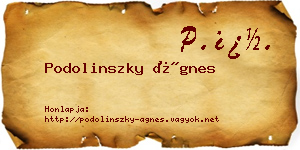 Podolinszky Ágnes névjegykártya